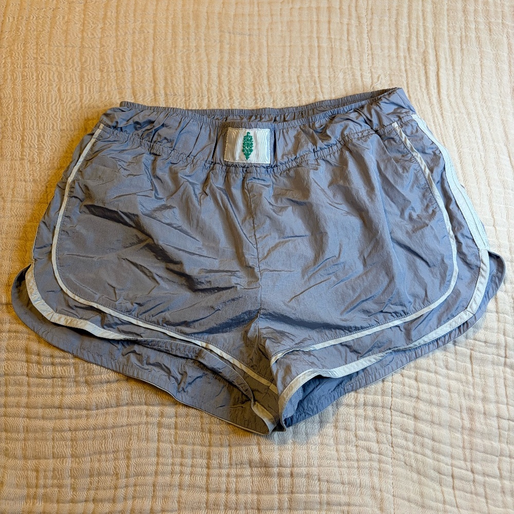 Free People FP Movement Grey Varsity Shorts Women's Size Medium